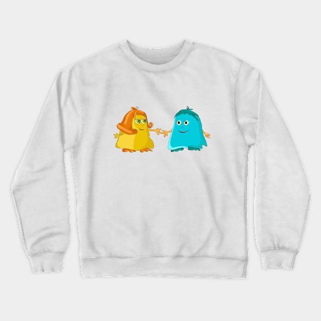 Puffball monsters :) Crewneck Sweatshirt by lisenok